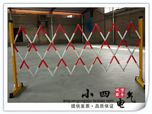 绝缘圆管围栏 安全伸缩遮栏便携式移动围挡 施工防护栏白色分流栏