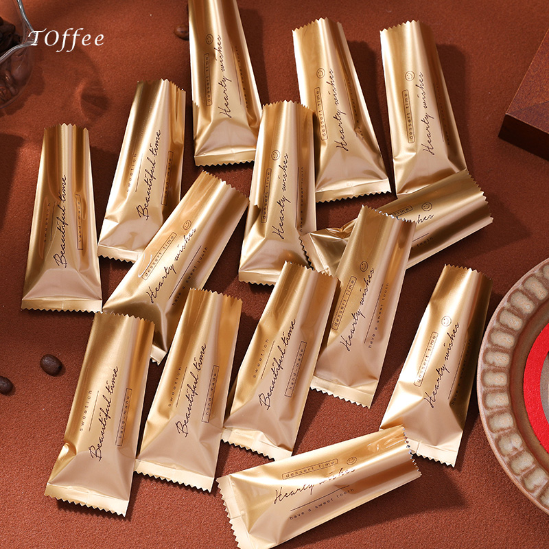 加厚太妃糖包装袋牛轧糖海盐咖啡糖机封袋糖纸糖果袋雪花酥烘焙袋