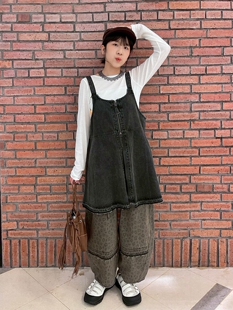 2026春季上新日系niko家牛仔吊带裙两面穿牛仔马甲背心外搭马夹女