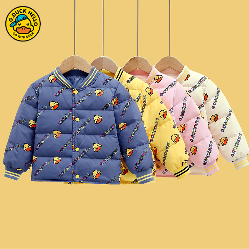 小黄鸭卡通印花轻薄保暖短款