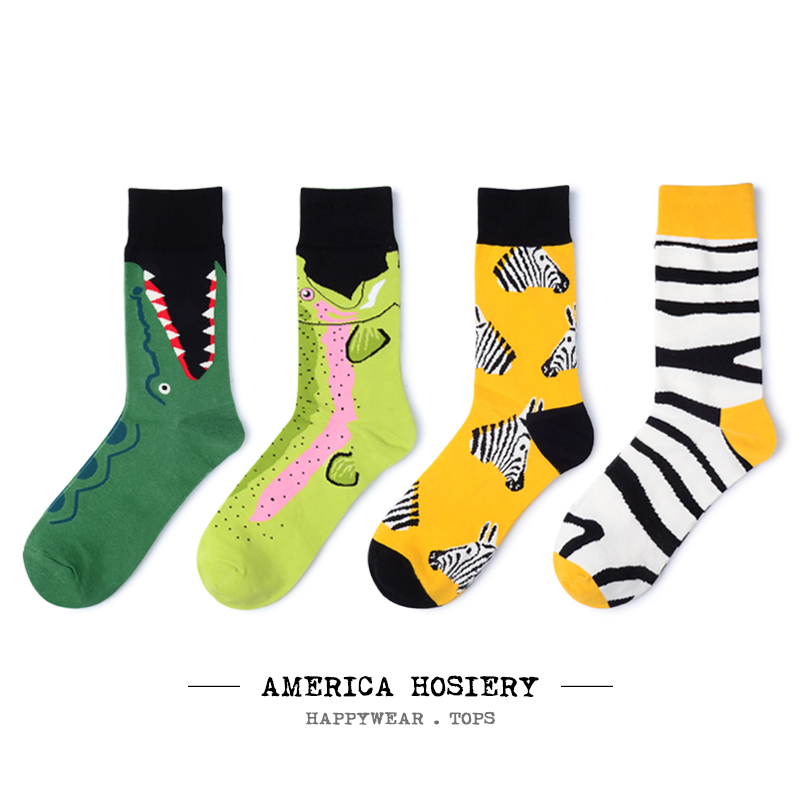 动物鳄鱼欧美嘻哈风搭配长袜子