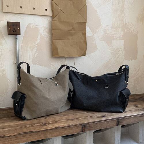 乔戈早秋新款小众高级感通勤大包大容量单肩包托特hobo包帆布女包