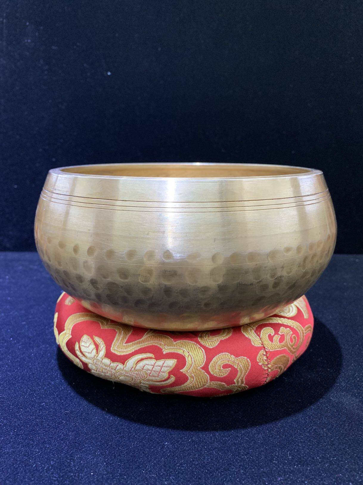 尼泊尔手工佛音碗 诵钵18厘米 颂钵音疗静心钵铜磬钵盂法器佛音钵