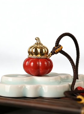 智悲佛缘 八宝葫芦吊坠辰砂葫芦项链吊坠