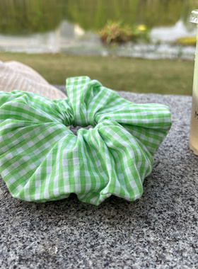 Daydream永远为绿色心动｜原创手工大肠发圈头饰发饰配饰女