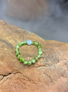 Daydream原创青提奶盖天然石玉手链｜手工手链手绳送礼配饰女