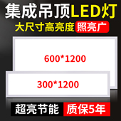 集成吊顶600x1200平板灯300X1200铝扣板石膏板嵌入式 led灯30X120
