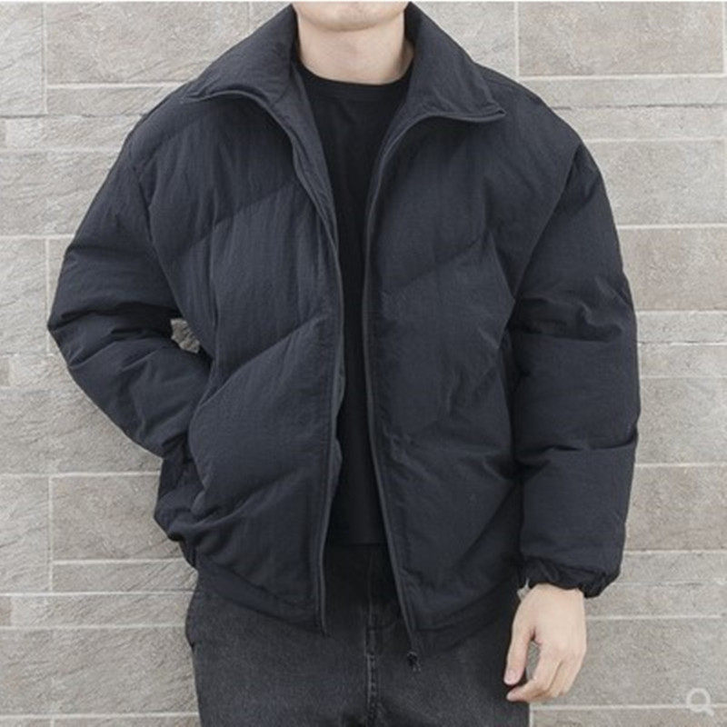 美式冬季新款棉服男短款翻领加厚棉衣
