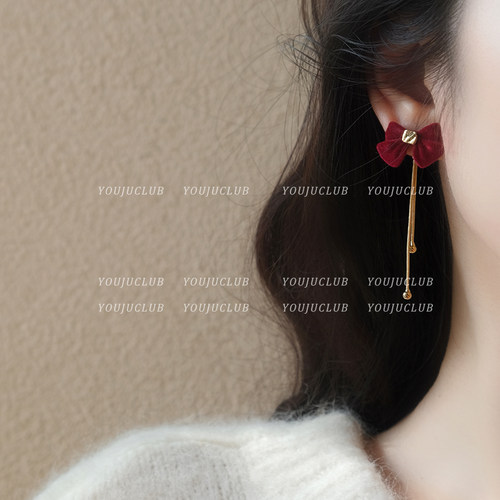 优雅高级感长款显脸瘦名媛耳饰