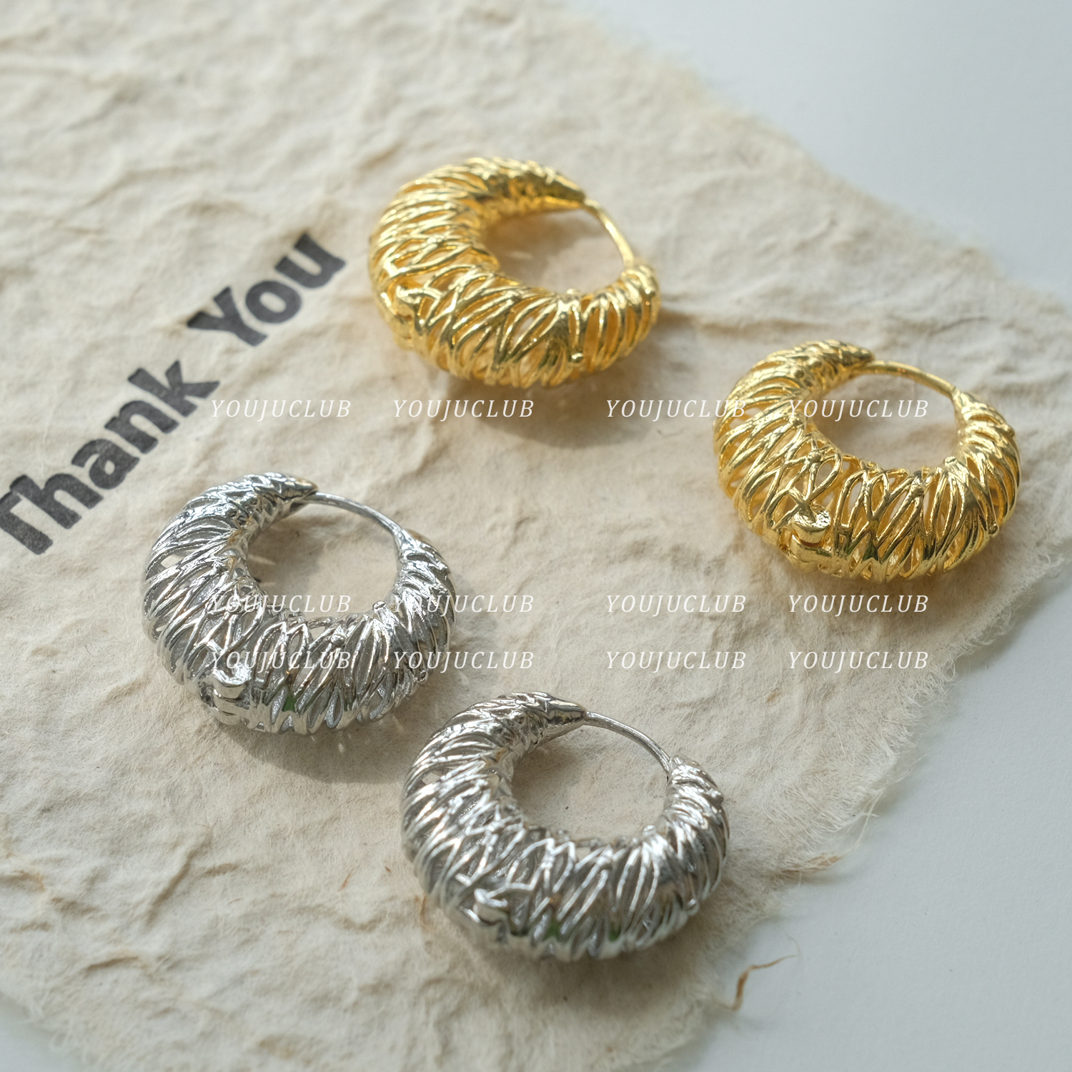 独特纹理高级感ins风气质耳环