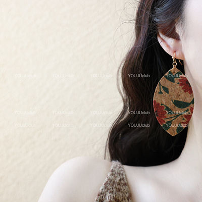 YOUJUclub花开极晚~彩绘文艺耳饰
