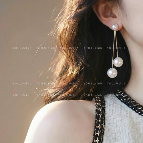 邮橘-香阀世家～法式复古珍珠流苏耳环气质轻奢高级感蚊香盘耳夹