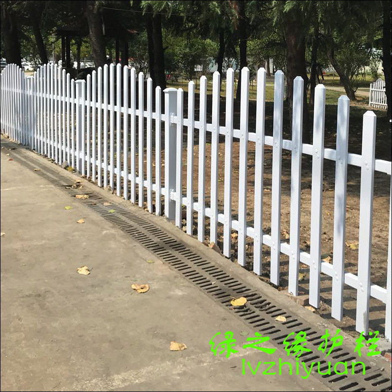 pvc塑钢公园绿化护栏波浪栅栏围墙环保栏杆美式围栏室外耐腐蚀白
