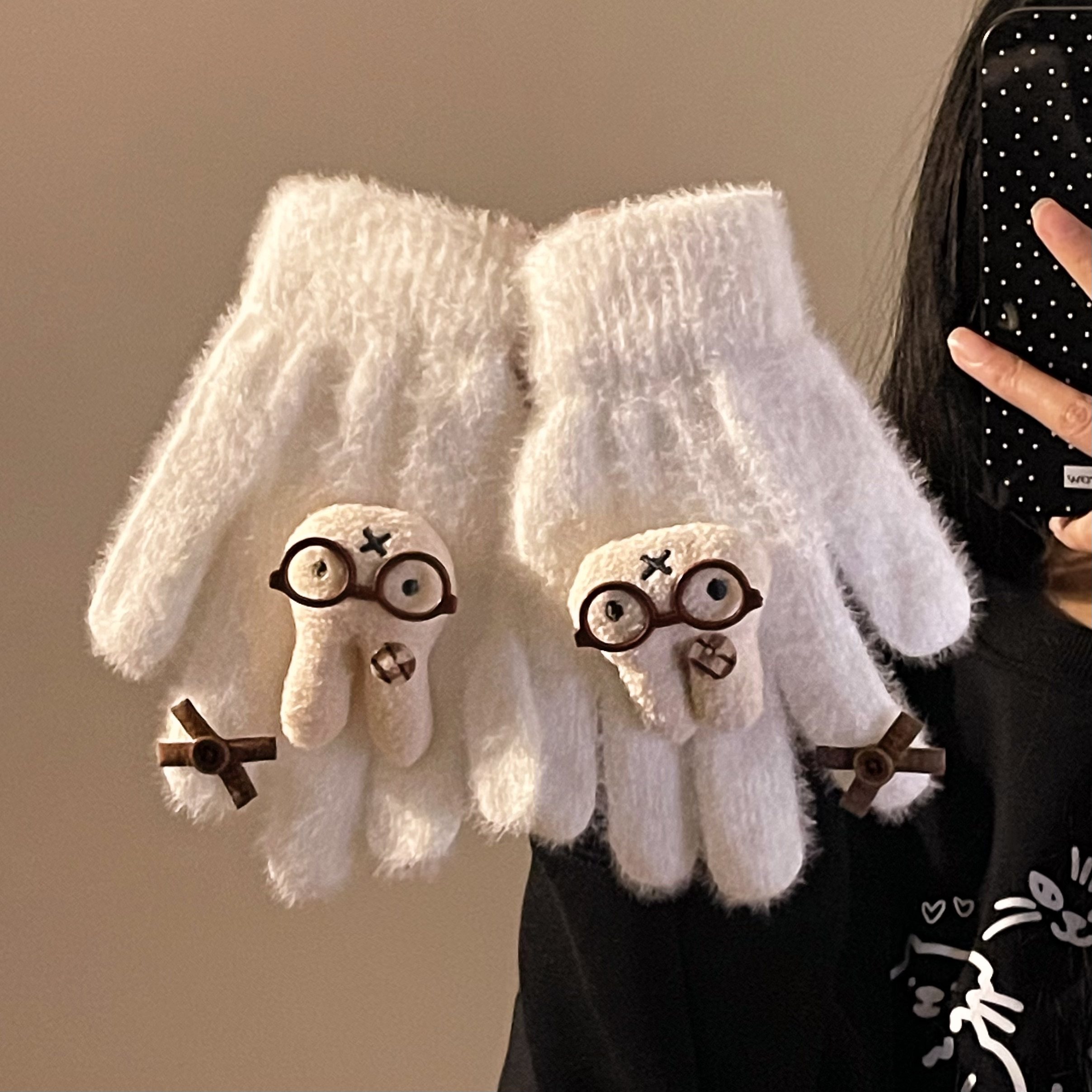 米菲兔手套可爱女生冬季毛绒针织手套卡通学生骑车保暖分指手套,服饰配件/皮带/帽子/围巾,手套,淘宝优惠券,粉丝福利购,淘宝优惠卷