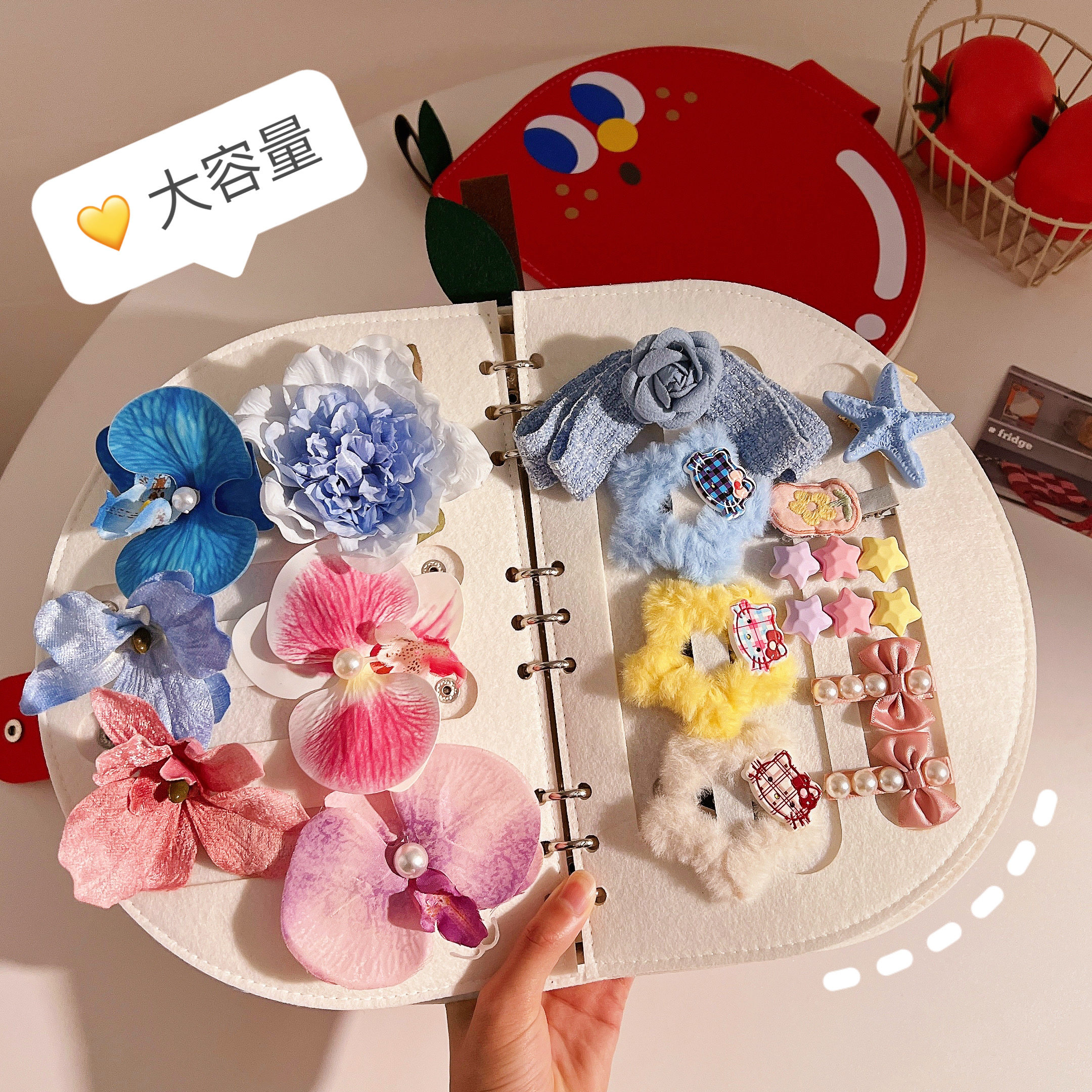 苹果发饰收纳神器可爱首饰架女图片