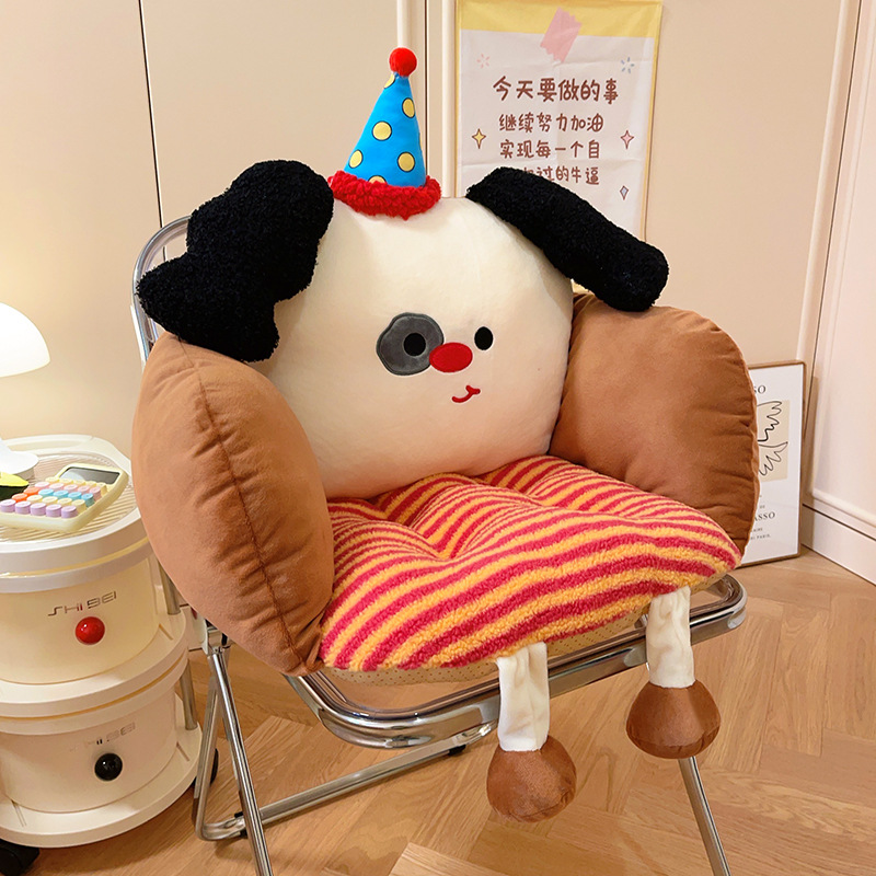 可爱坐垫靠背垫腰靠垫一体椅子垫