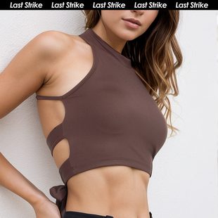 Last Strike运动上衣性感美背瑜伽舞蹈文胸健身绑带跑步圆领背心