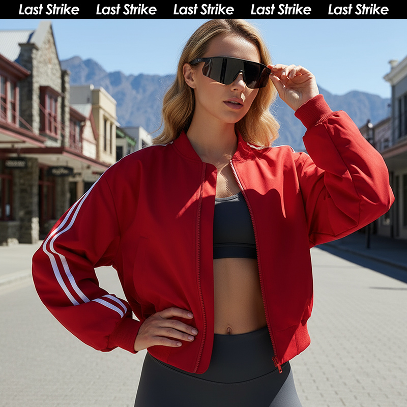 美式休闲飞行员夹克短款圆领