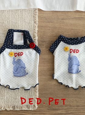 ded原创宠物衣服春夏马尔济斯小型犬约克夏狗衣服可爱薄款纯棉