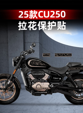 适用于25款无极CU250改装配件车身复古拉花防水油箱装饰贴纸版画