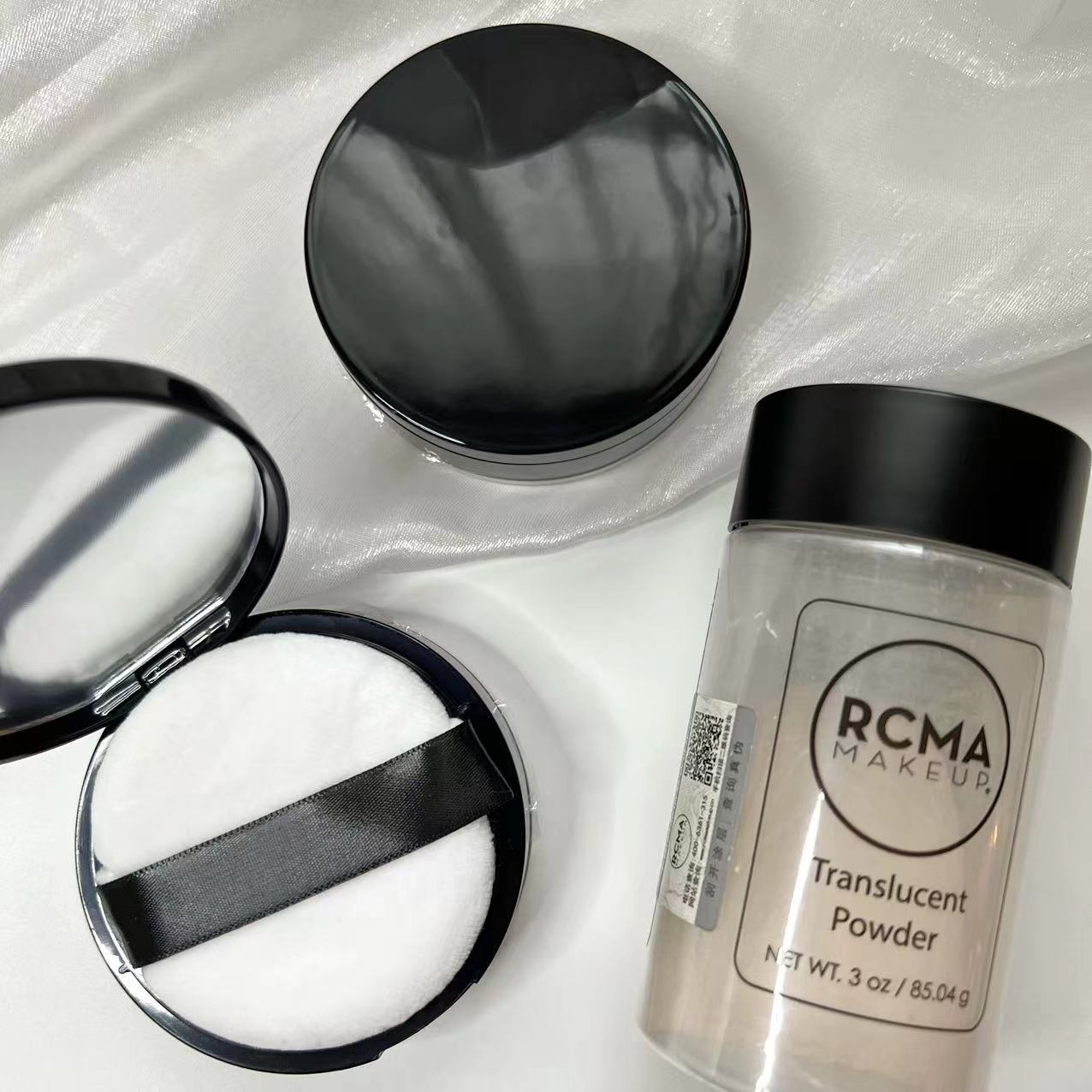 rcma胡椒散粉分装20g无色定妆不脱妆控油哑光磨皮有镜子粉扑干皮