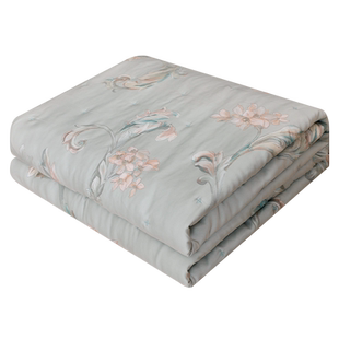 兰塞尔天丝双人夏凉被现代简约绗缝夏季被子薄款被芯可机洗空调被