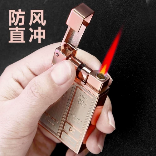 Мужская защитная ветрозащитная индукционная электронная креативная зажигалка с зарядкой, популярно в интернете