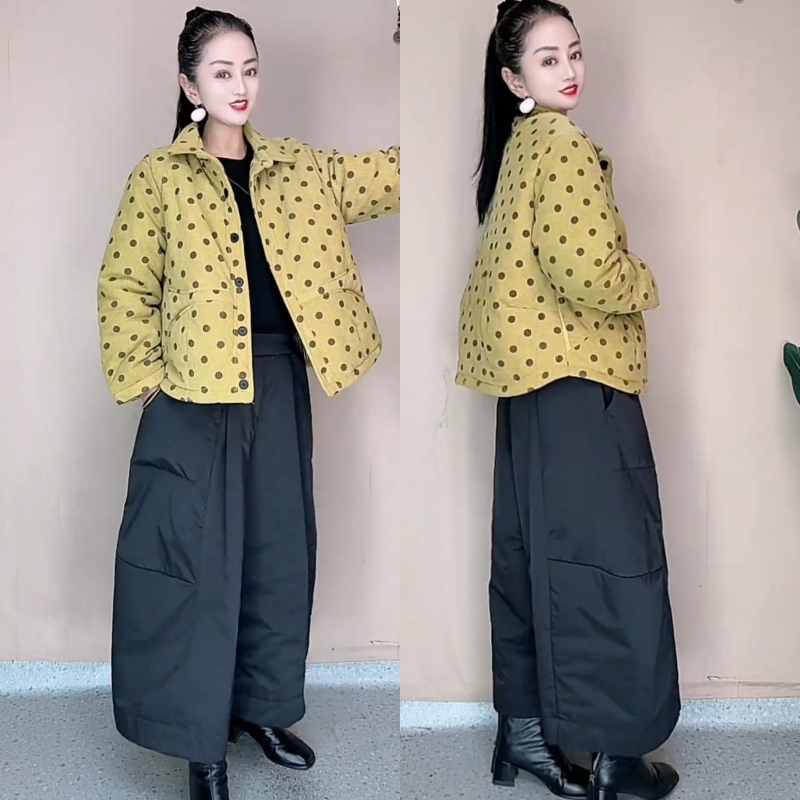 2025新款冬季时尚棉服套装女宽松韩版棉衣外套保暖棉袄棉裤两件套