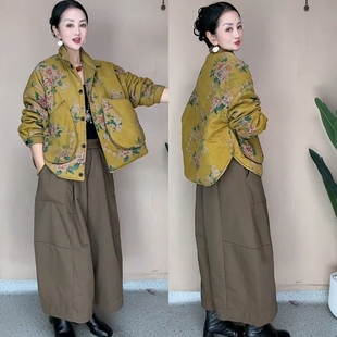 女宽松棉衣外套保暖棉袄棉裤 2025新款 休闲棉服套装 时尚 两件套 冬季