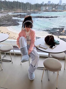 圆领单排扣羊毛小开衫 外套女 freckle紫色纯色基础款 Y大姐姐正确版