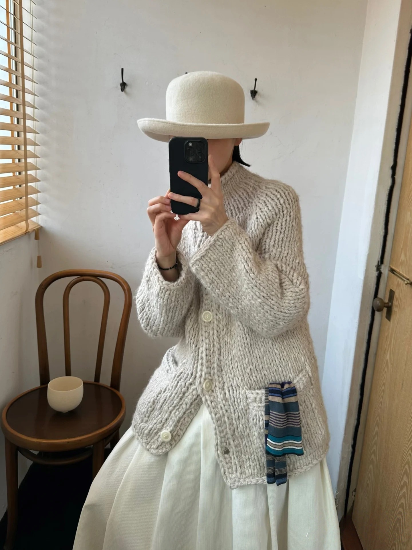 YA家正确版casey绝美精致复古高级感老钱风纯手工编织开衫外套