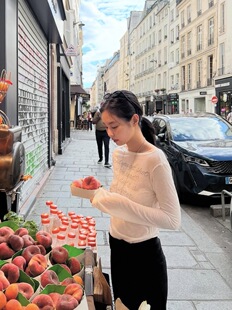 YA家正确版Jennie jisoo同款gila archive字母印花长袖T恤打底衫