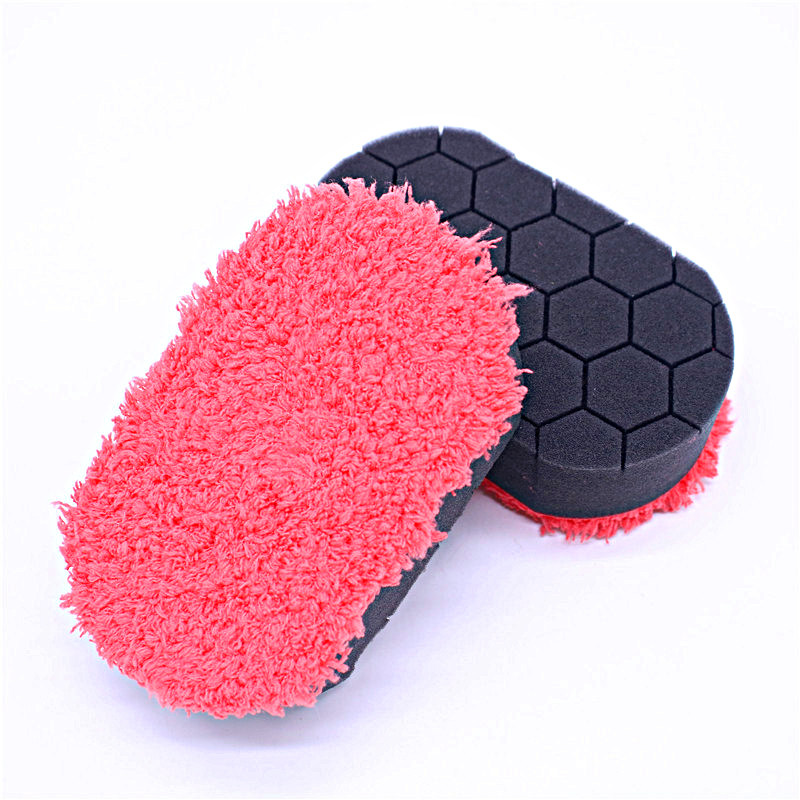 汽车美容手工打蜡海绵专用工具纤维加厚收蜡镀膜晶方块压缩手握棉
