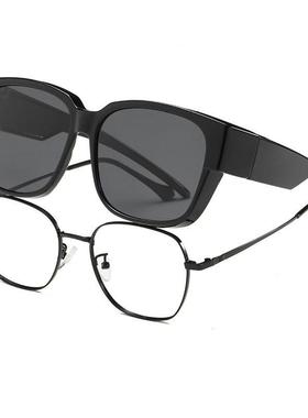 大框夹片套镜近视偏光太阳镜男士近视多用途女款驾驶一镜二用墨镜