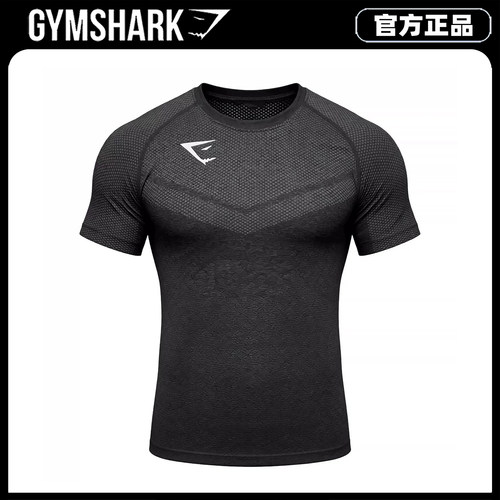 Gymshark Onyx5.0鲨鱼幻影无缝健身衣短袖男高弹速干训练紧身T恤