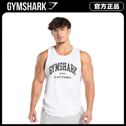 Gymshark 2012Lifting肌肉鲨鱼男士运动背心无袖宽松健身训练坎肩