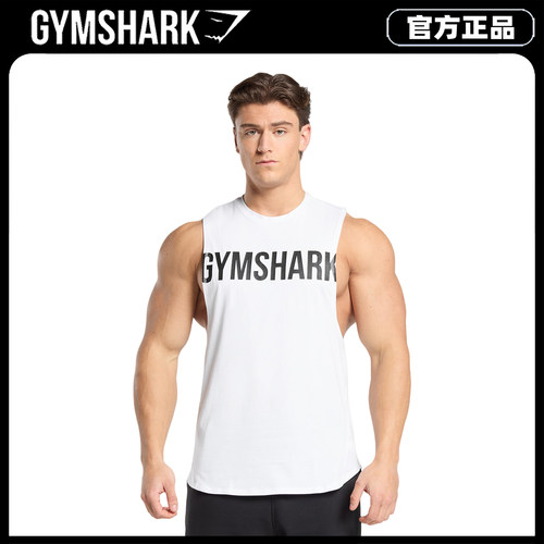 英国GYMSHARK鲨鱼Prime健身背心男子坎肩纯棉透气力量训练无袖T恤