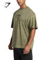 Gymshark Lifting Essentials Basic Series Men's T-shirt, American retro washed Heavy short-sleeved thumbnail 7