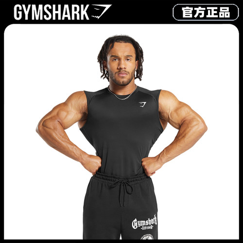 Gymshark Critical鲨鱼美式健身背心紧身速干训练坎肩肌肉无袖T恤