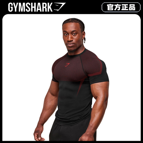Gymshark Onyx5.0超级英雄5代幻影无缝健身衣短袖男士紧身训练T恤
