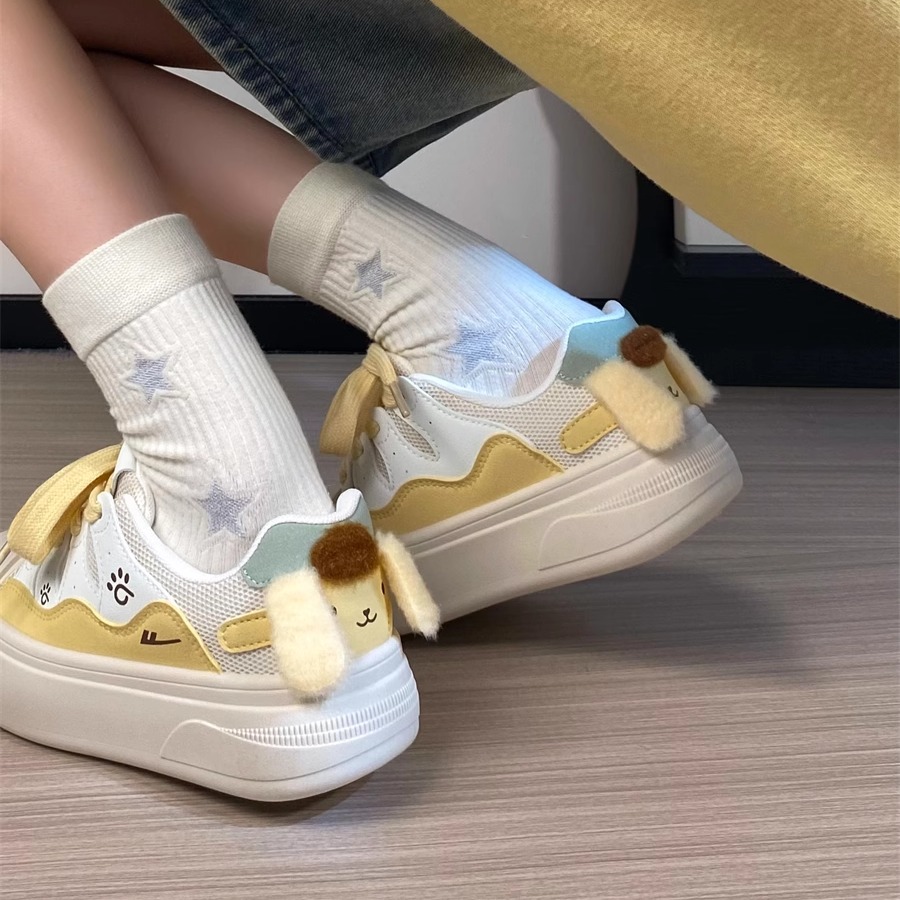 回力帆布鞋女可爱狗休闲板鞋