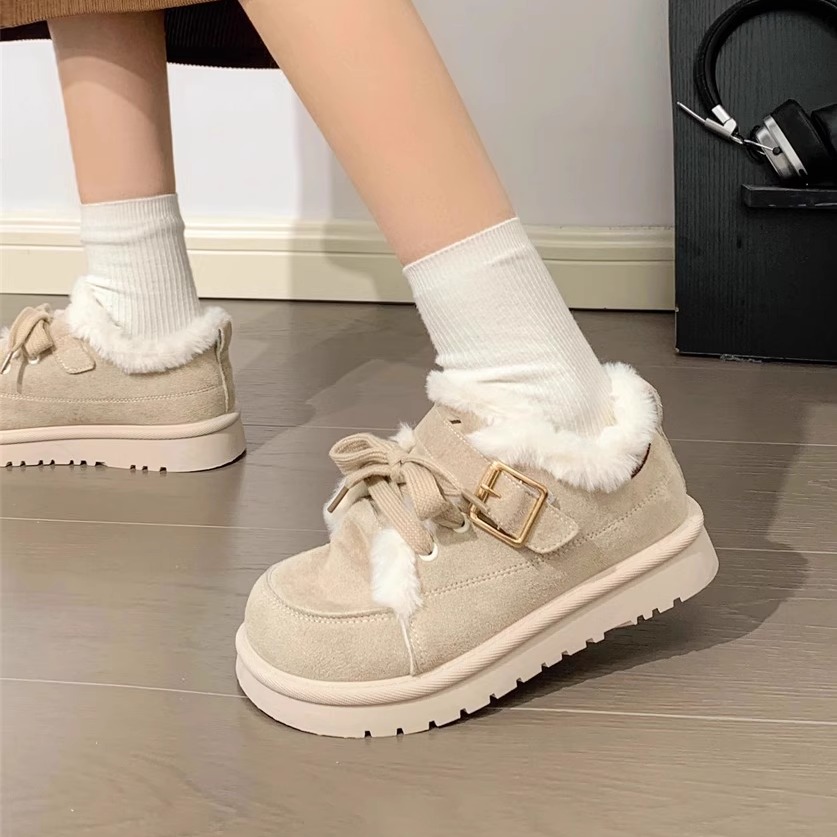 回力短筒毛绒雪地靴冬季加绒保暖