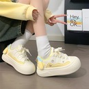 人本加绒保暖大头板鞋女款冬季新款可爱爆款运动鞋子学生二棉鞋女