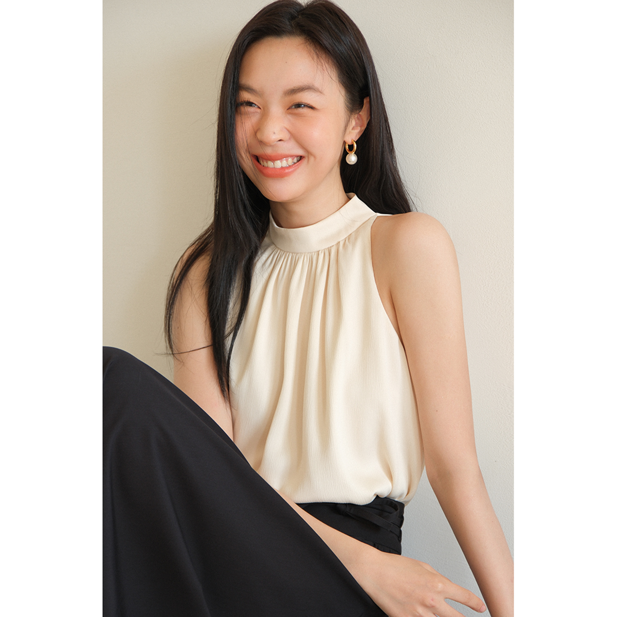 挂脖设计感小性感吊带上衣