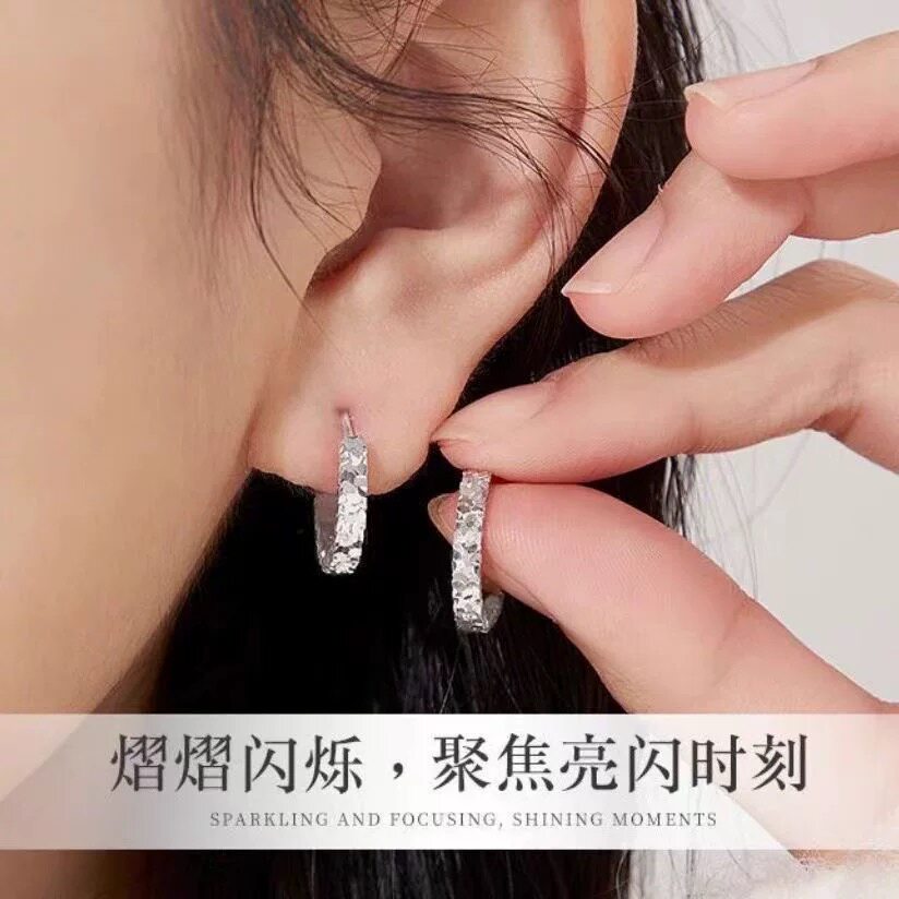 990纯银耳环耳圈耳扣女款2026新款耳饰妈妈闺蜜女友生日礼物