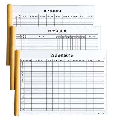 收支明细账营业额记录本台账送笔