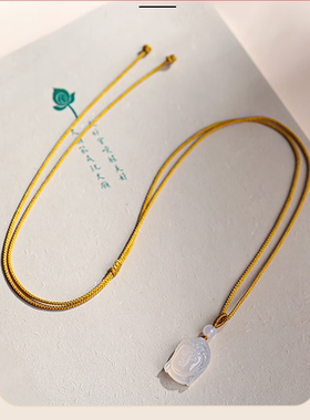 小红书女玉髓佛头吊坠项链女