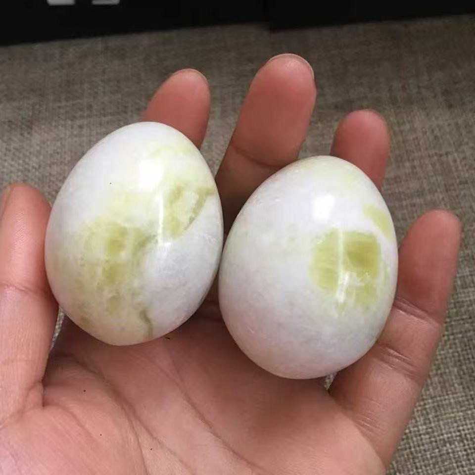 天然鸡蛋原石手球仿真保健