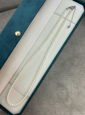 极光水滴淡水珍珠项链baby珍珠项链简约珍珠锁骨链可调节毛衣链