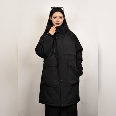 PANMAX/潘·麦克斯冬季大码中长款保暖户外合格品防风长款棉服